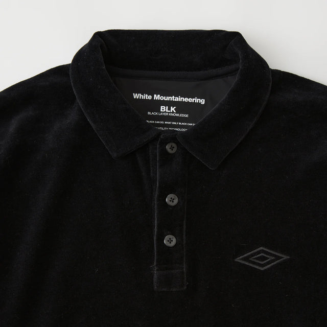WM×UMBRO VELOUR POLO SHIRT BLACK